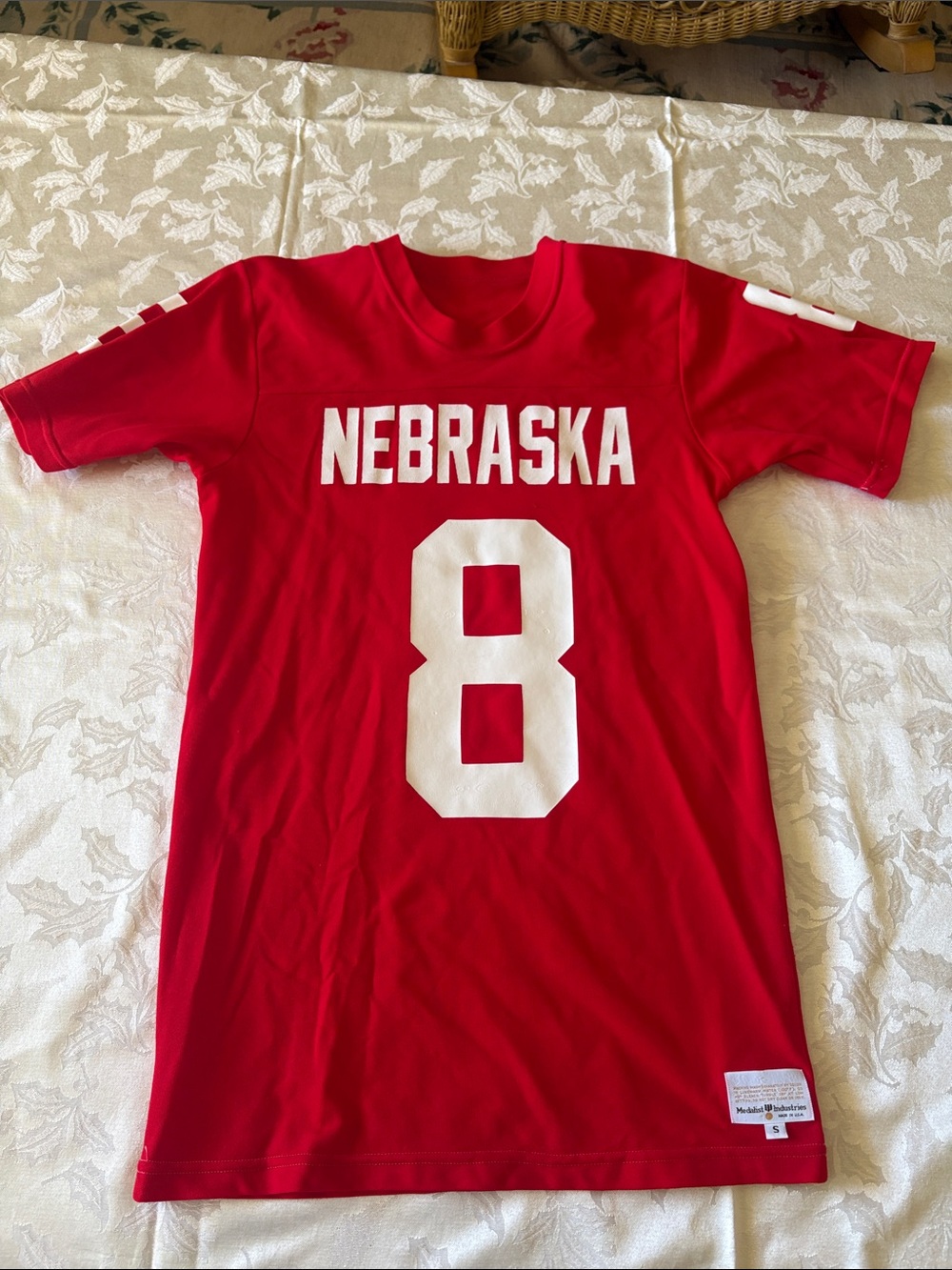 Nebraska Red Adult Size Small Team Jersey - Number 8